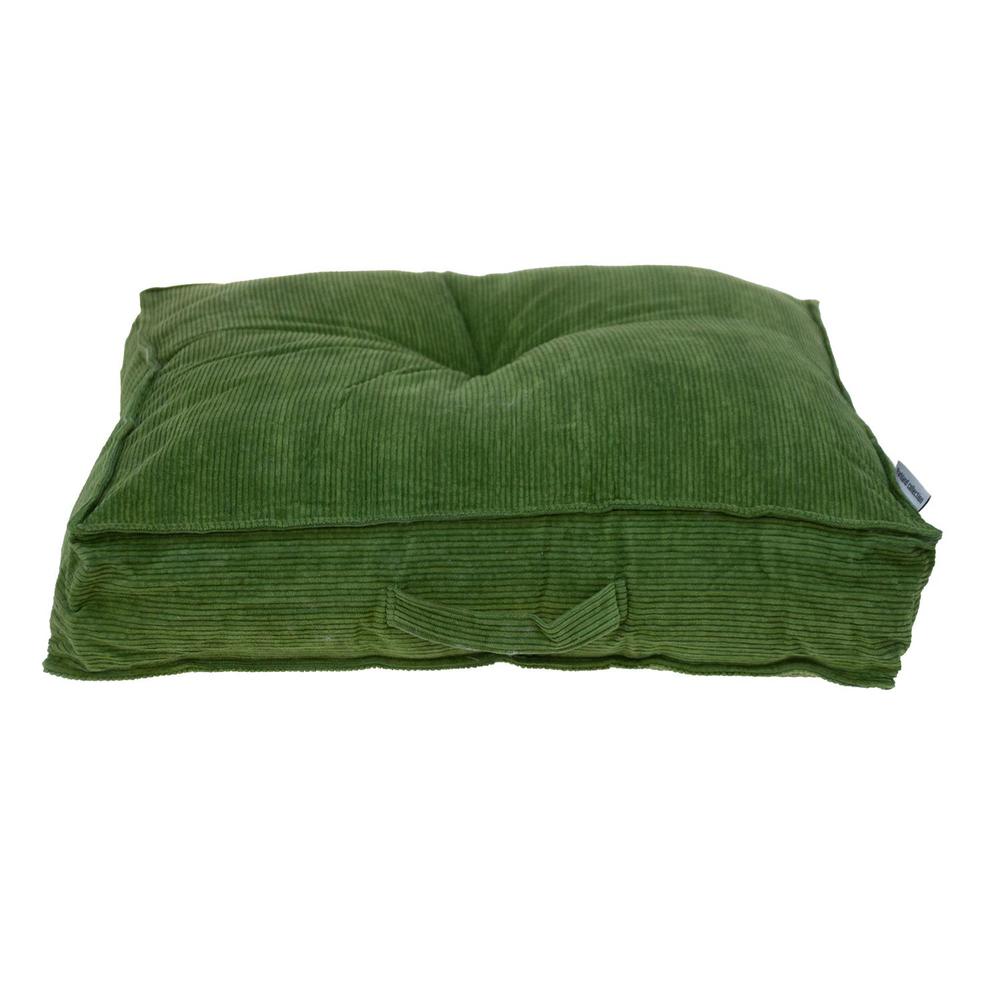 Parkland Collection Alena Transitional Olive Floor Pillow. Picture 3