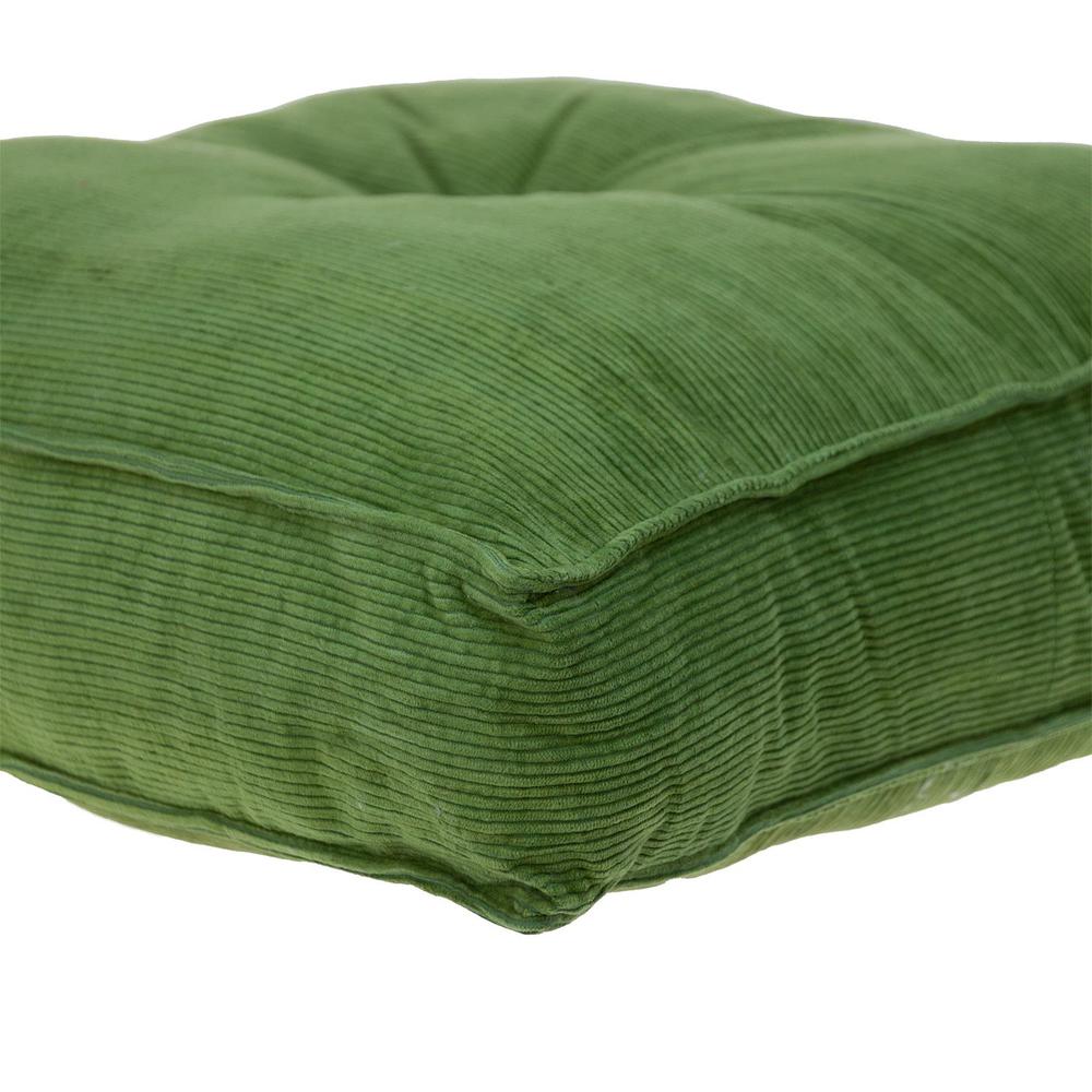 Parkland Collection Alena Transitional Olive Floor Pillow. Picture 4