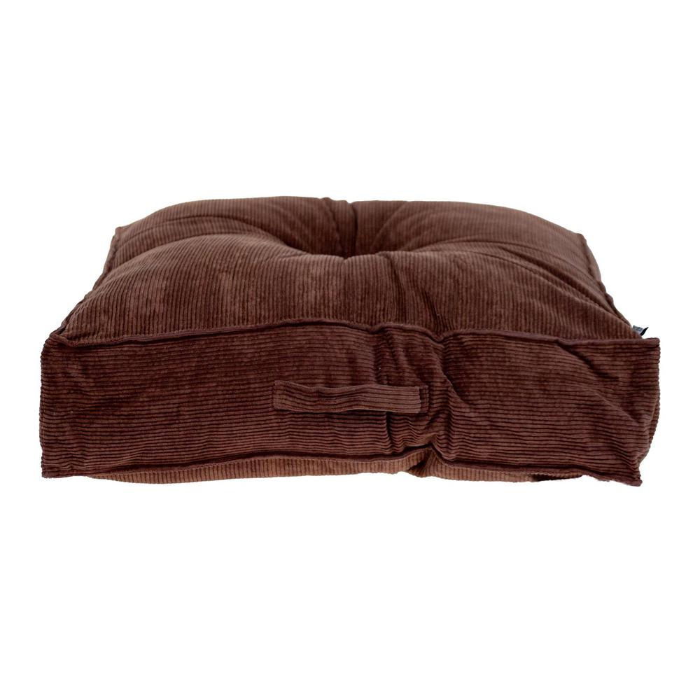 Parkland Collection Alena Transitional Brown Floor Pillow. Picture 3