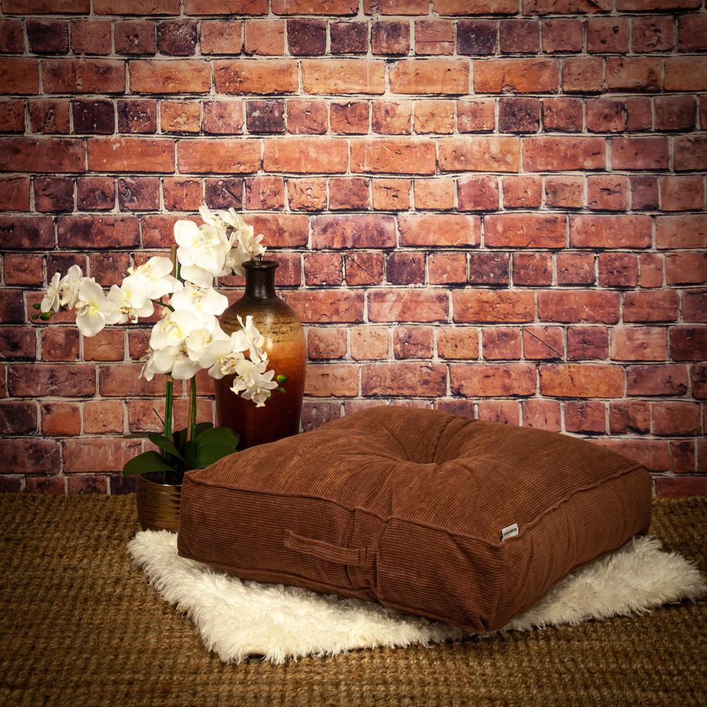Parkland Collection Alena Transitional Brown Floor Pillow. Picture 6