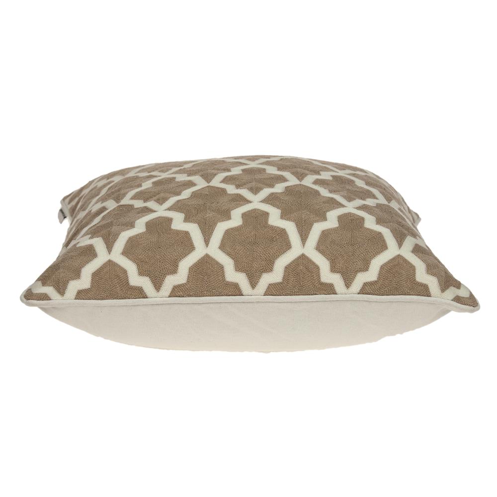Parkland Collection Canita Beige and White Throw Pillow. Picture 3