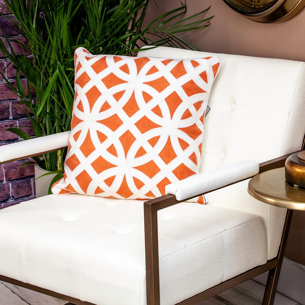 Parkland Collection ChaNO Orange Throw Pillow. Picture 6