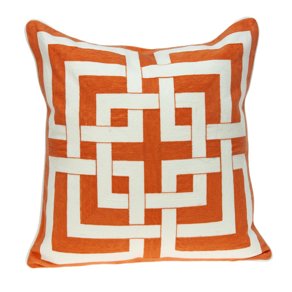 Parkland Collection Simbel Orange Throw Pillow. Picture 1