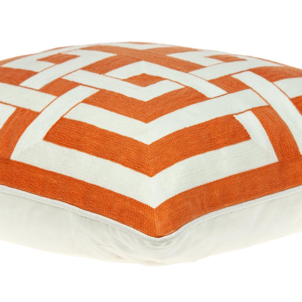 Parkland Collection Simbel Orange Throw Pillow. Picture 4