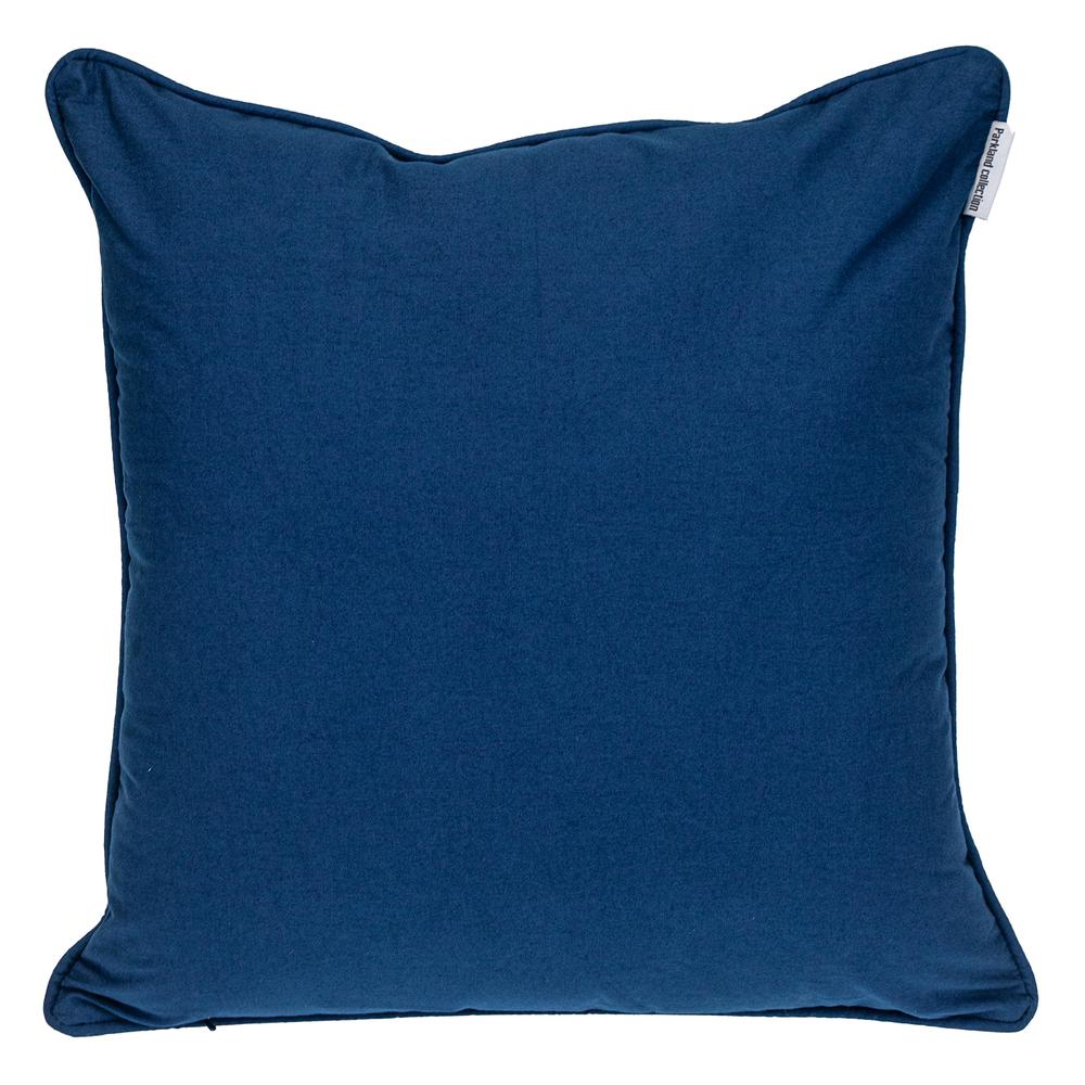 Parkland Collection Transitional Geometric Blue Square Pillow, 20x 20. Picture 2