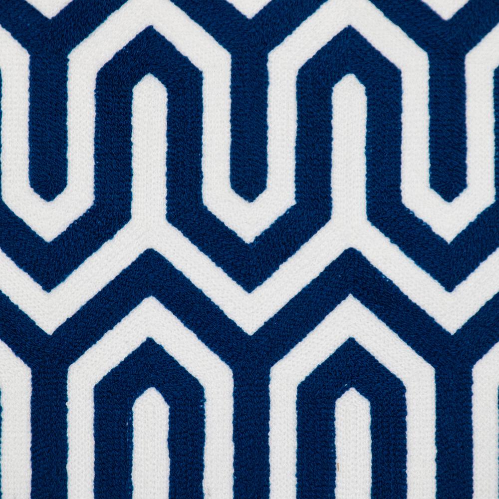 Parkland Collection Transitional Geometric Blue  20 x 20" Pillow. Picture 5