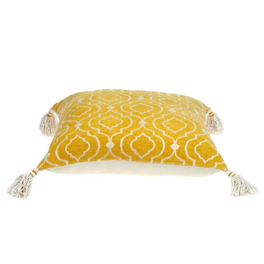 Parkland Collection Delilah Transitional Yellow Throw Pillow. Picture 4