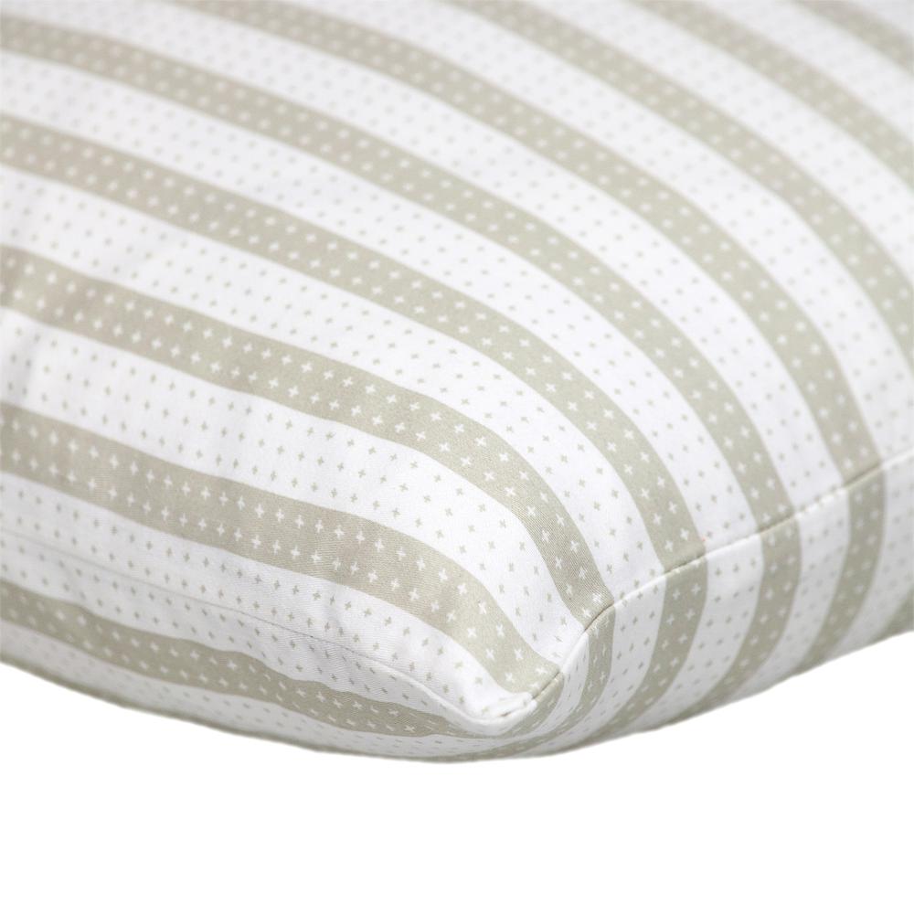 Parkland Collection Transitional Striped White Square 16" x 16" Pillow. Picture 3