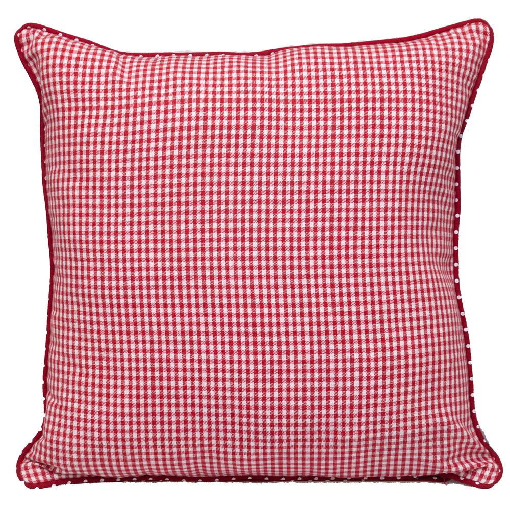 Parkland Collection Transitional Checkered White 18" x 18" Pillow. Picture 2