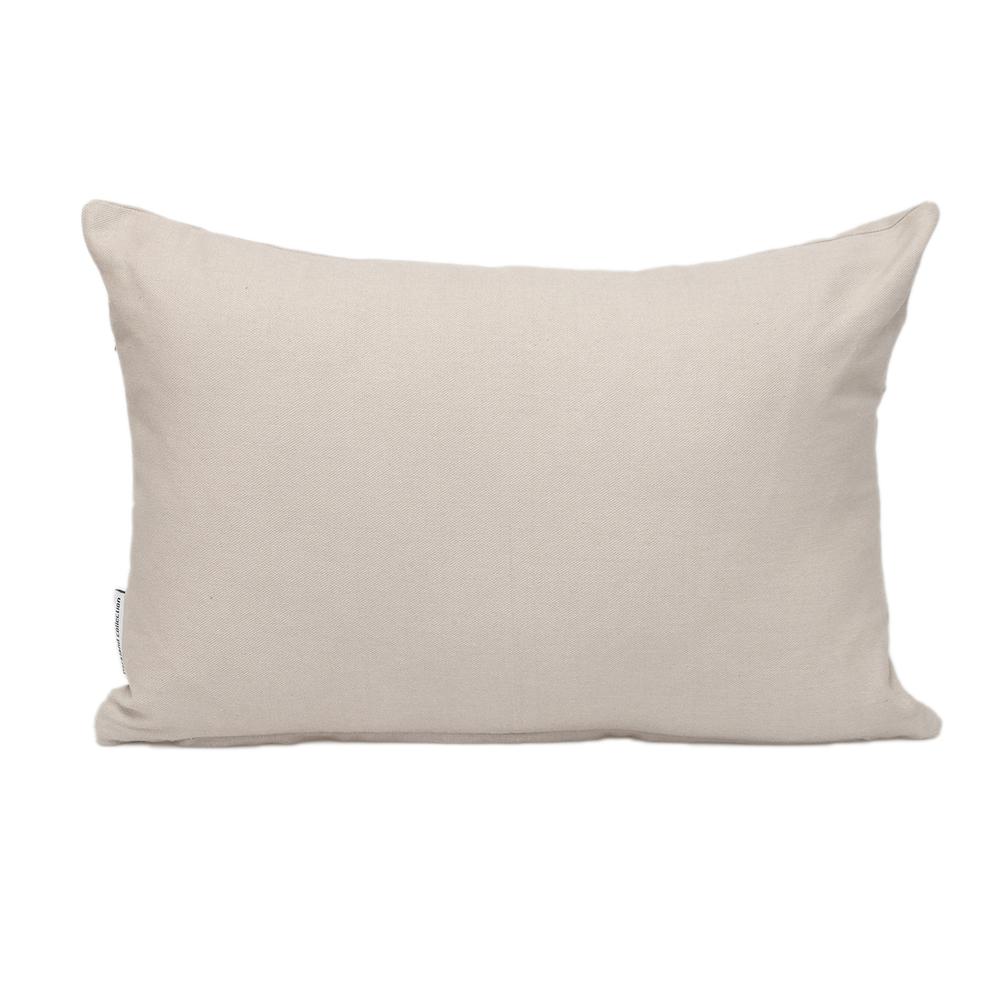 Parkland Collection Transitional Solid Natural 18" x 12" Pillow. Picture 1