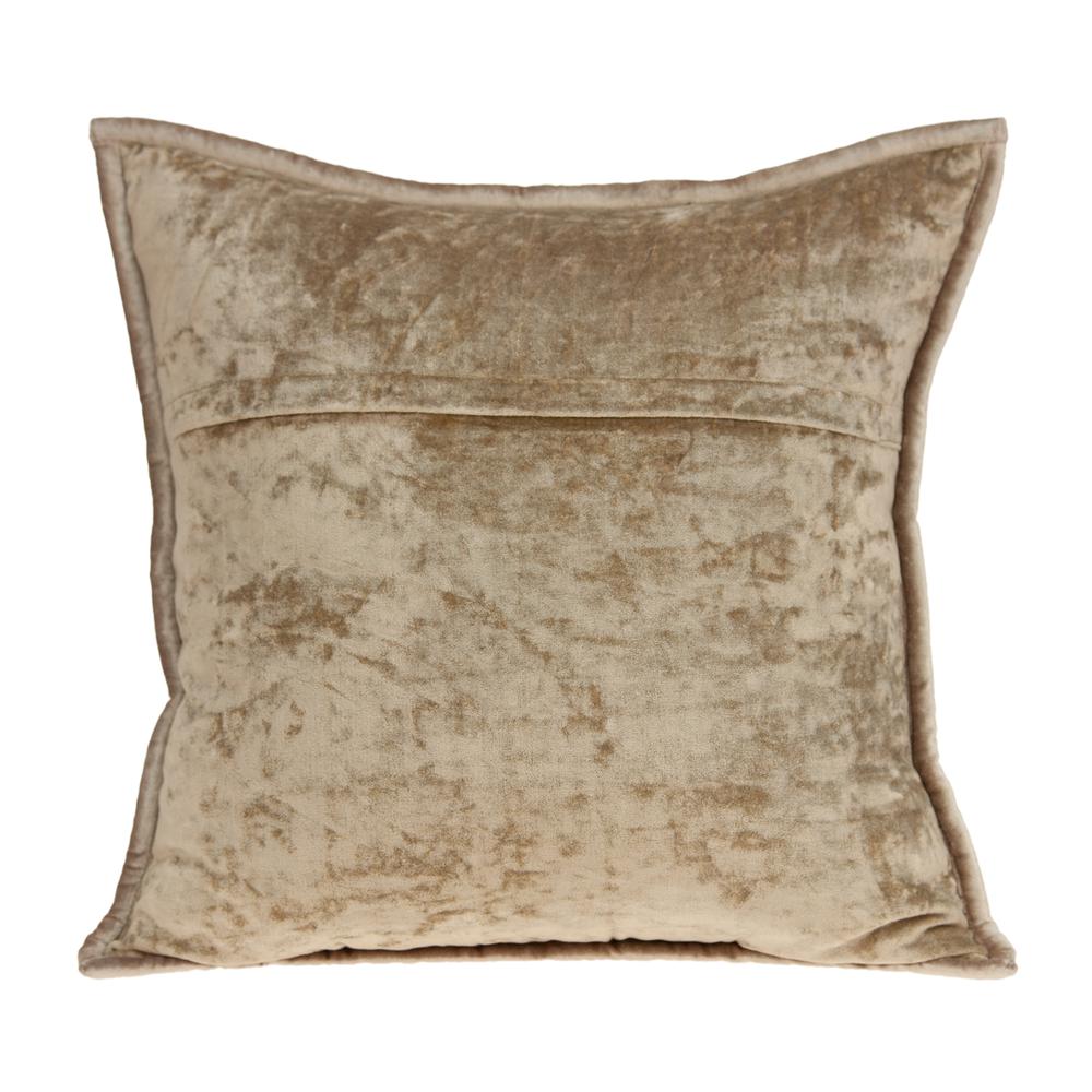 Parkland Collection Byblo Taupe Solid Quilted Throw Pillow. Picture 2