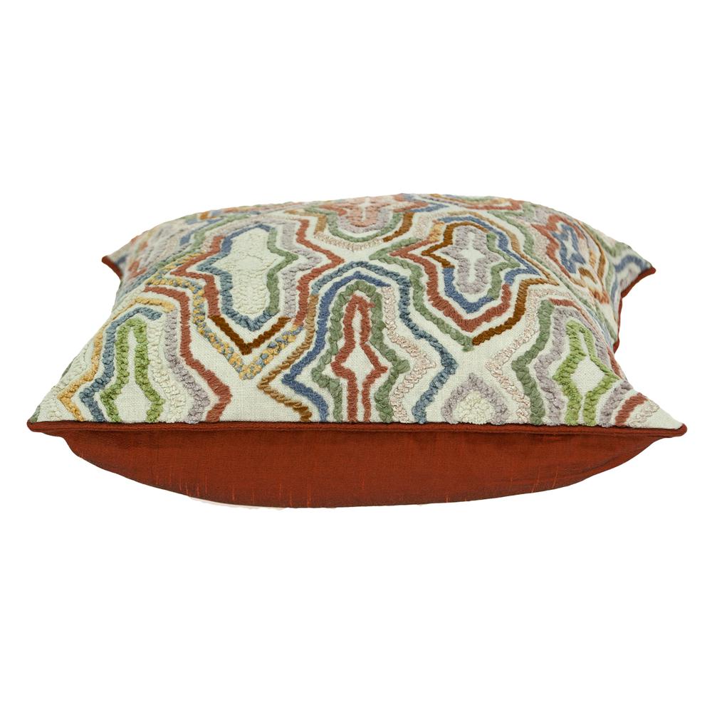 Parkland Collection Chava Transitional Multicolor Pillow Cover With Poly Insert. Picture 3