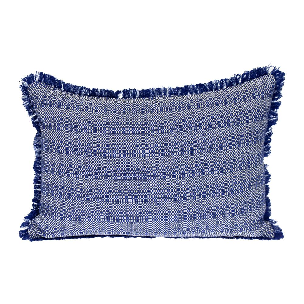 Parkland Collection Transitional Stripes Blue 14" x 20" Pillow. Picture 1