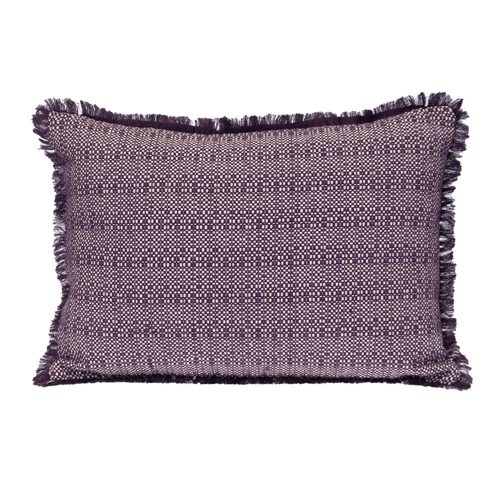Parkland Collection Transitional Stripes Purple 14" x 20" Pillow. Picture 1
