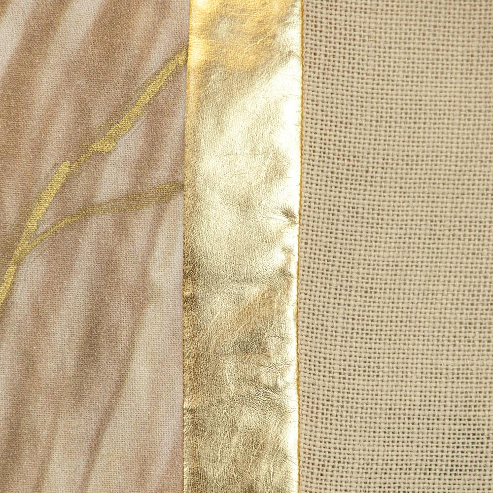 Parkland Collection Transitional Stripes Beige Square 20" x 20" Pillow. Picture 5