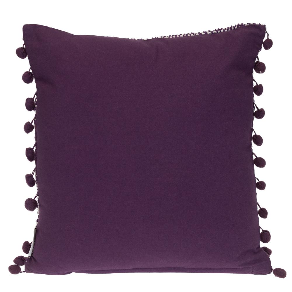 Parkland Collection Transitional Woven Purple Square 18" x 18" Pillow. Picture 2