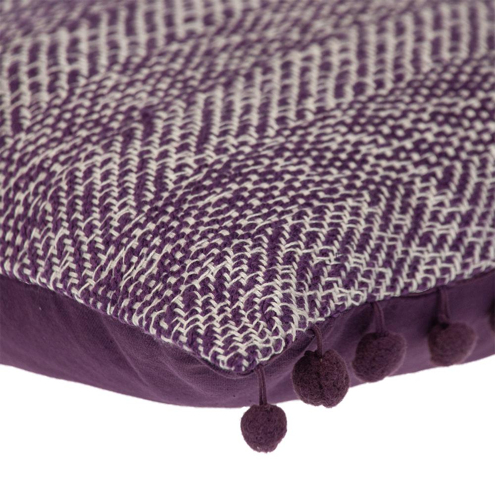 Parkland Collection Transitional Woven Purple Square 18" x 18" Pillow. Picture 4