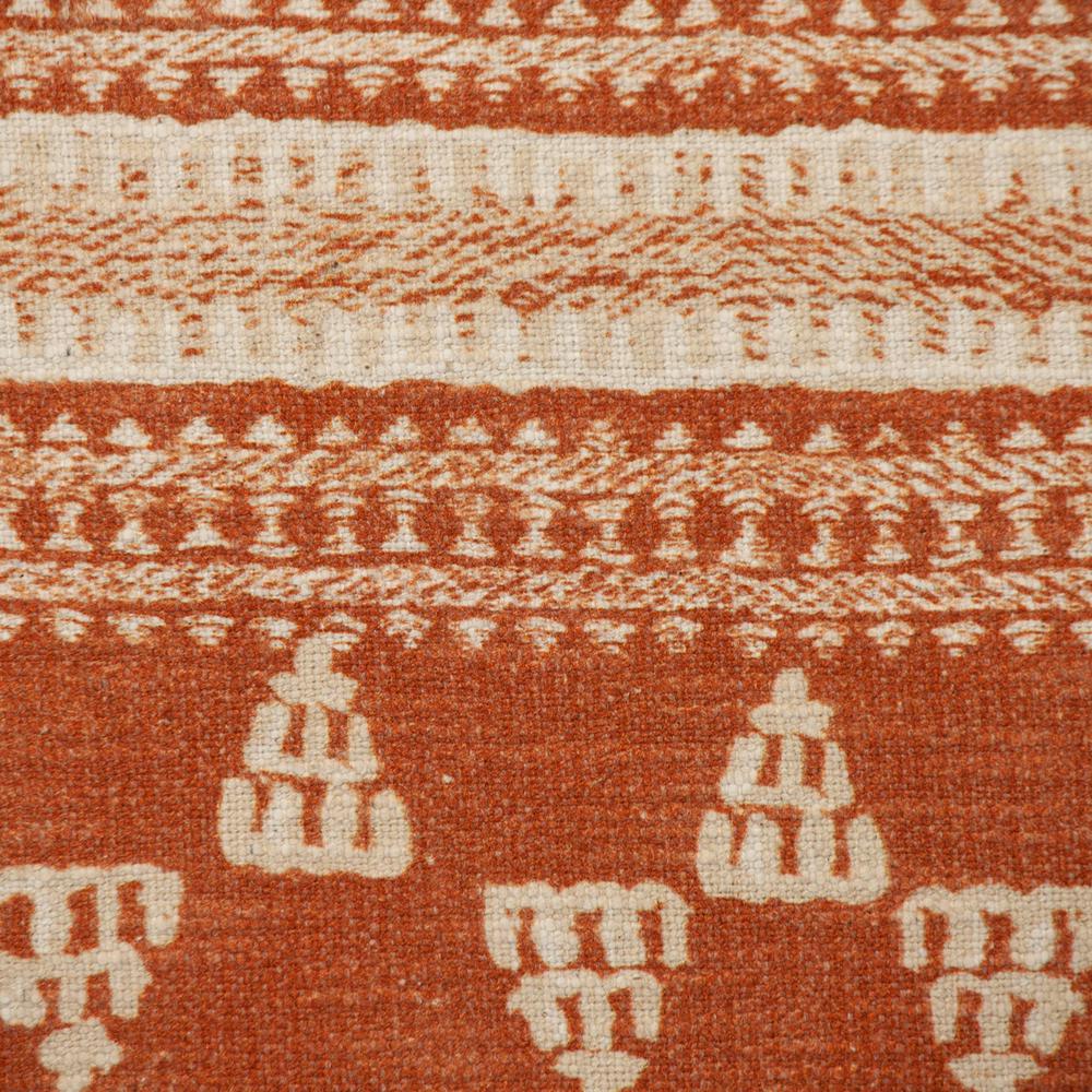 Parkland Collection Transitional Tribal Orange 18" x 18" Pillow. Picture 5