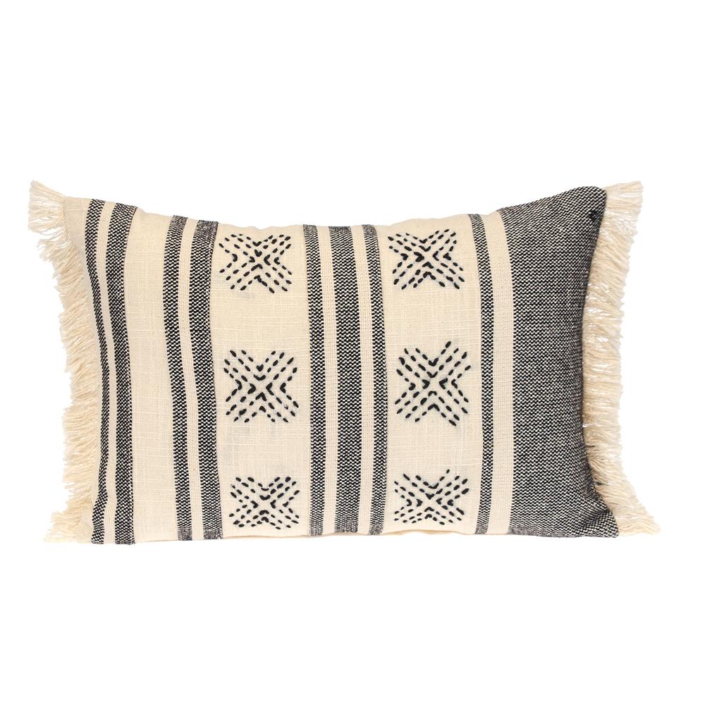 Parkland Collection Transitional Tribal Beige 14" x 20" Pillow. Picture 1