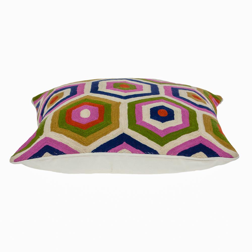 Parkland Collection Acia Contemporary Multicolored Pillow Cover With Poly Insert. Picture 3