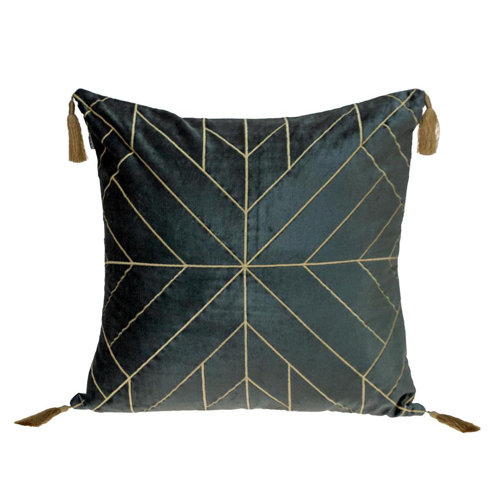 Parkland  Zella Transitional Charcoal Throw Pillow. Picture 1