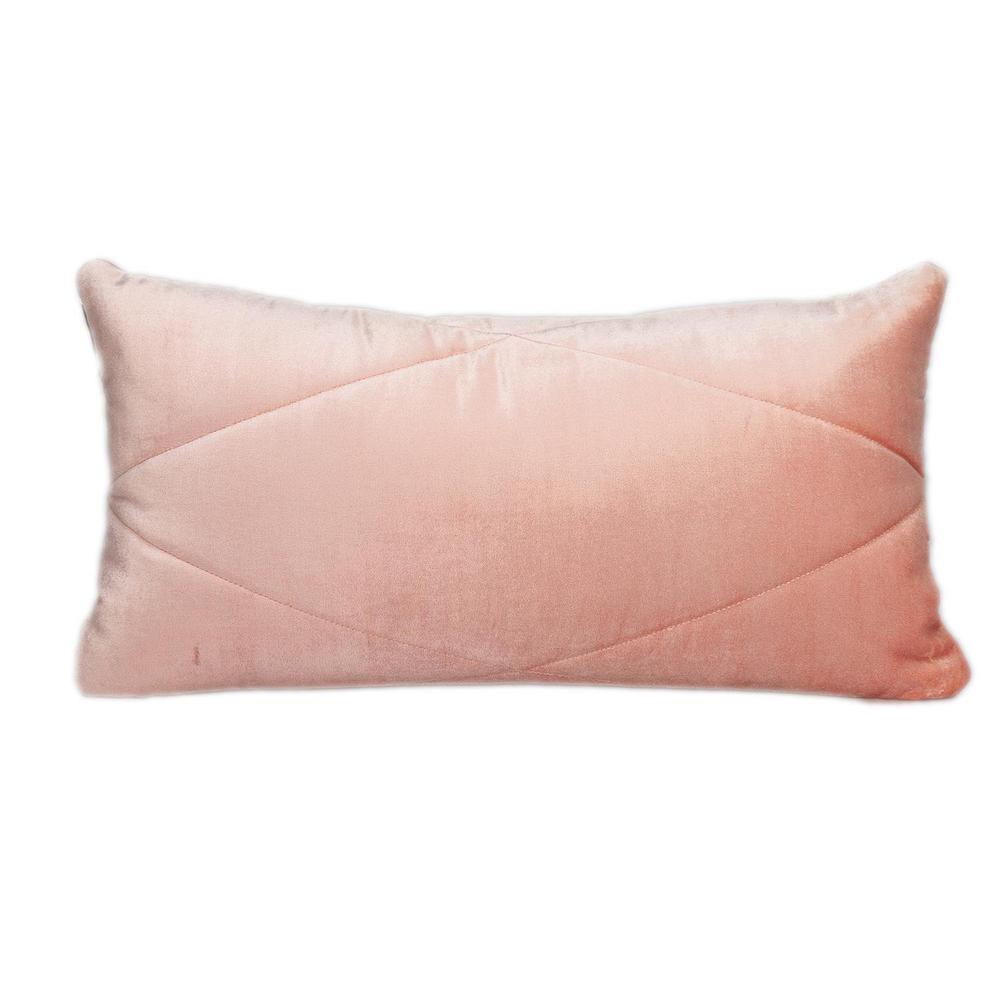 Parkland Collection Koko Transitional Quilted Pink Throw Pillow. Picture 1