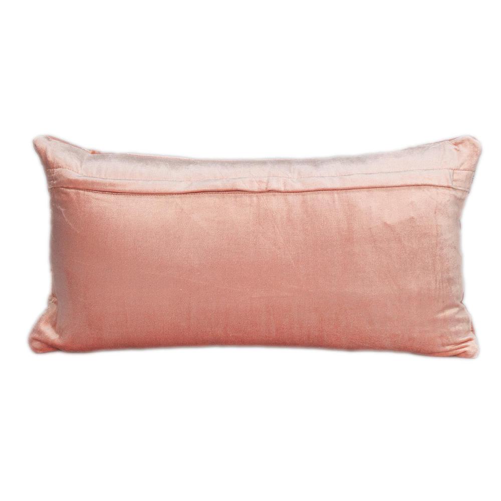 Parkland Collection Koko Transitional Quilted Pink Throw Pillow. Picture 2