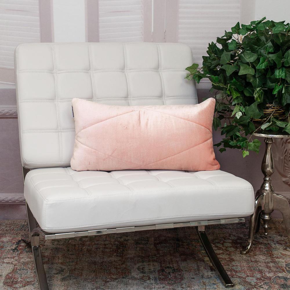 Parkland Collection Koko Transitional Quilted Pink Throw Pillow. Picture 6