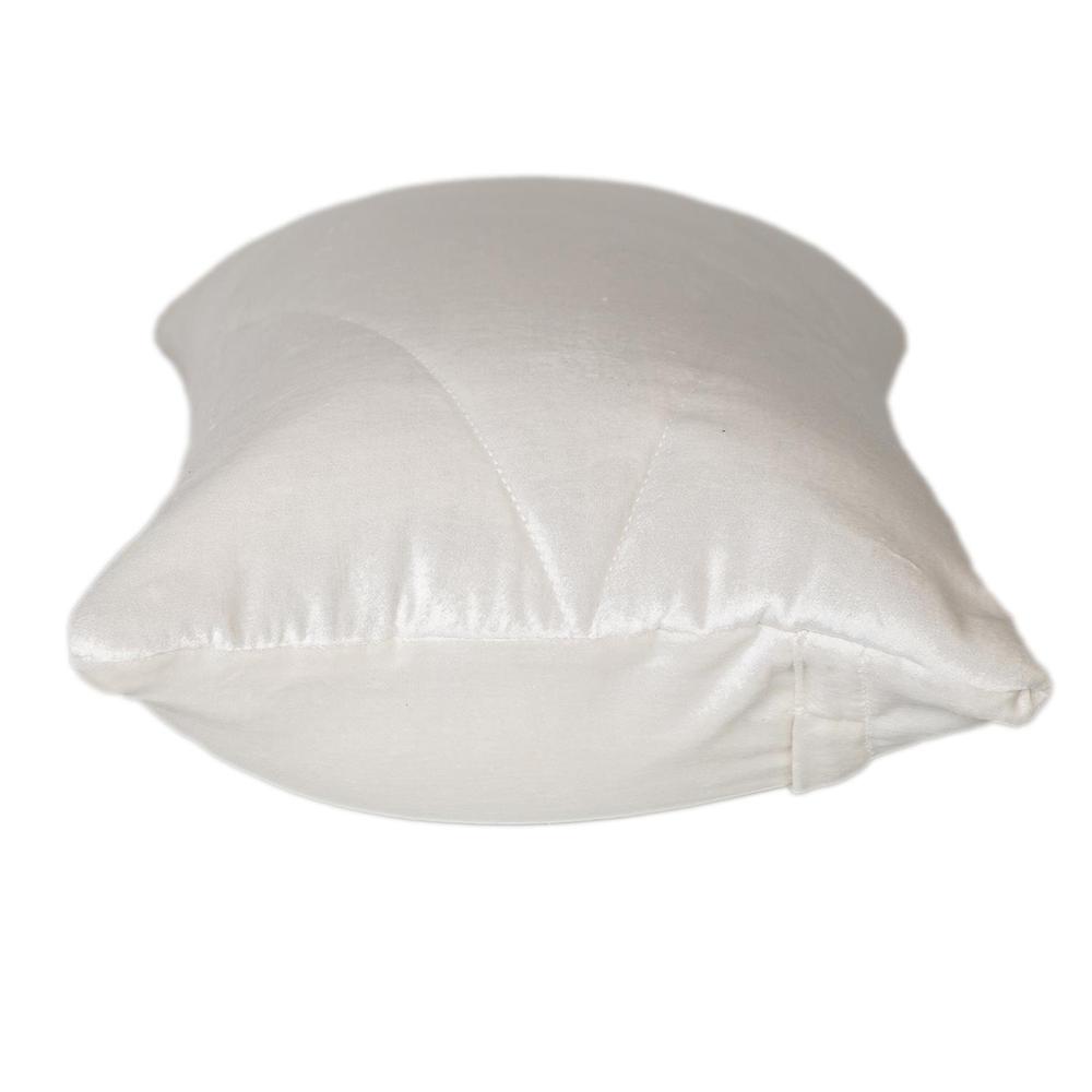 Parkland Collection Koko Transitional Quilted White Throw Pillow. Picture 3