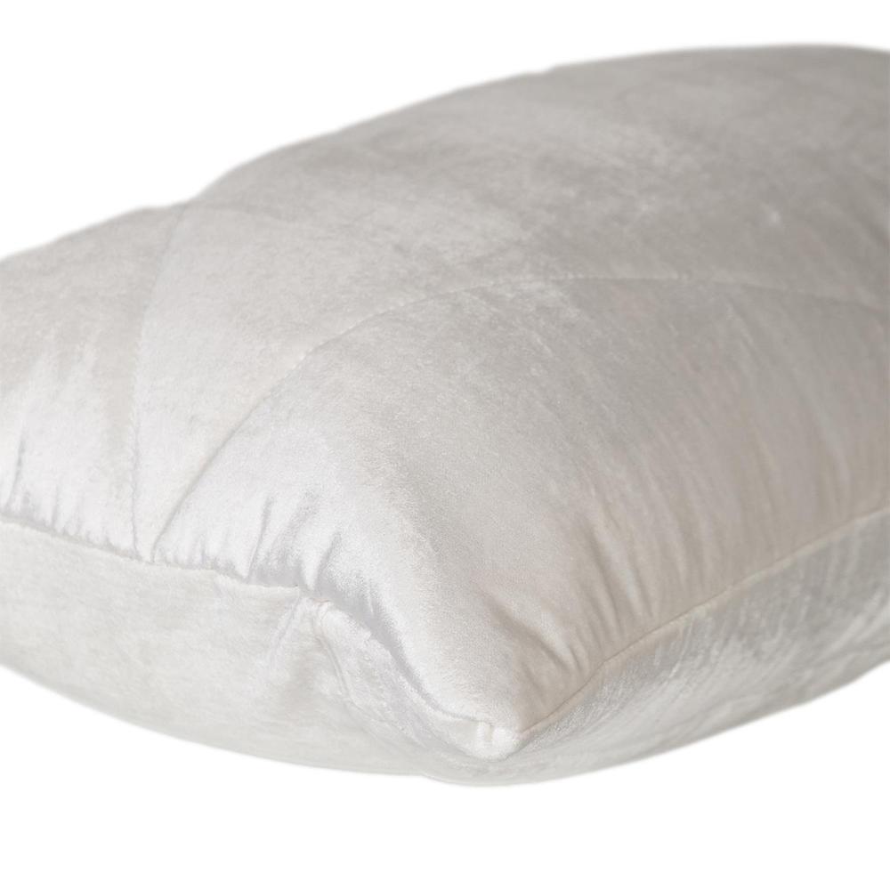 Parkland Collection Koko Transitional Quilted White Throw Pillow. Picture 4