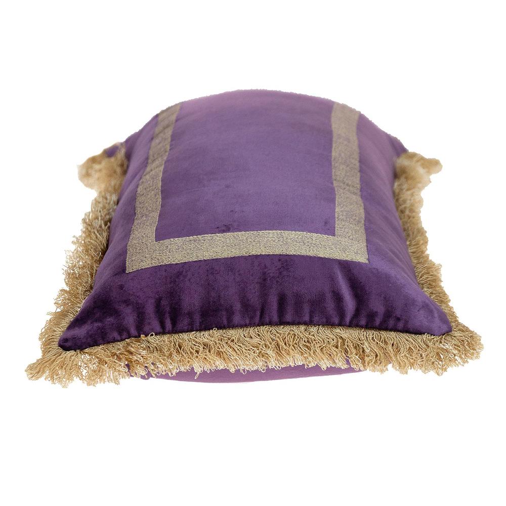 Parkland Collection Catia Transitional Purple Throw Pillow. Picture 3