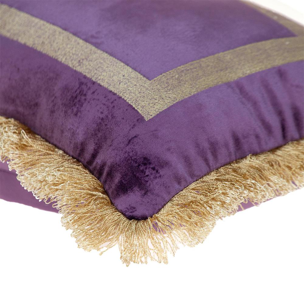 Parkland Collection Catia Transitional Purple Throw Pillow. Picture 4