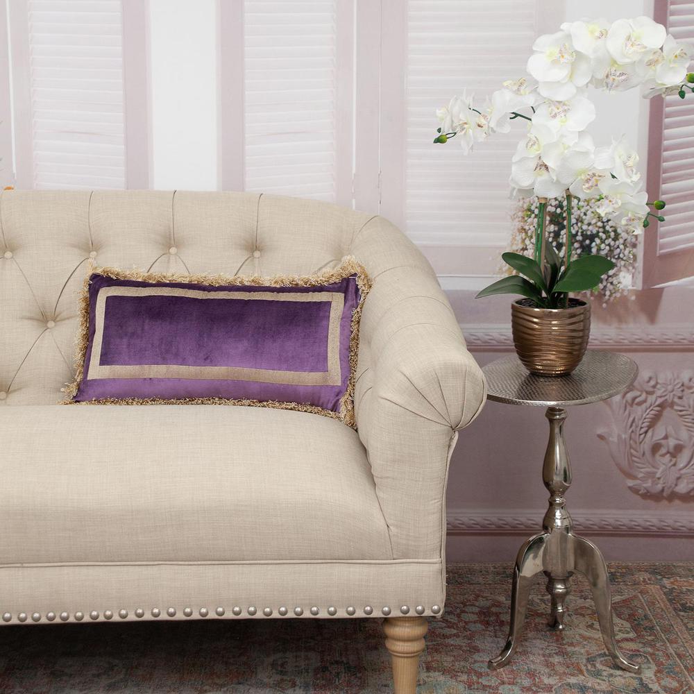 Parkland Collection Catia Transitional Purple Throw Pillow. Picture 6