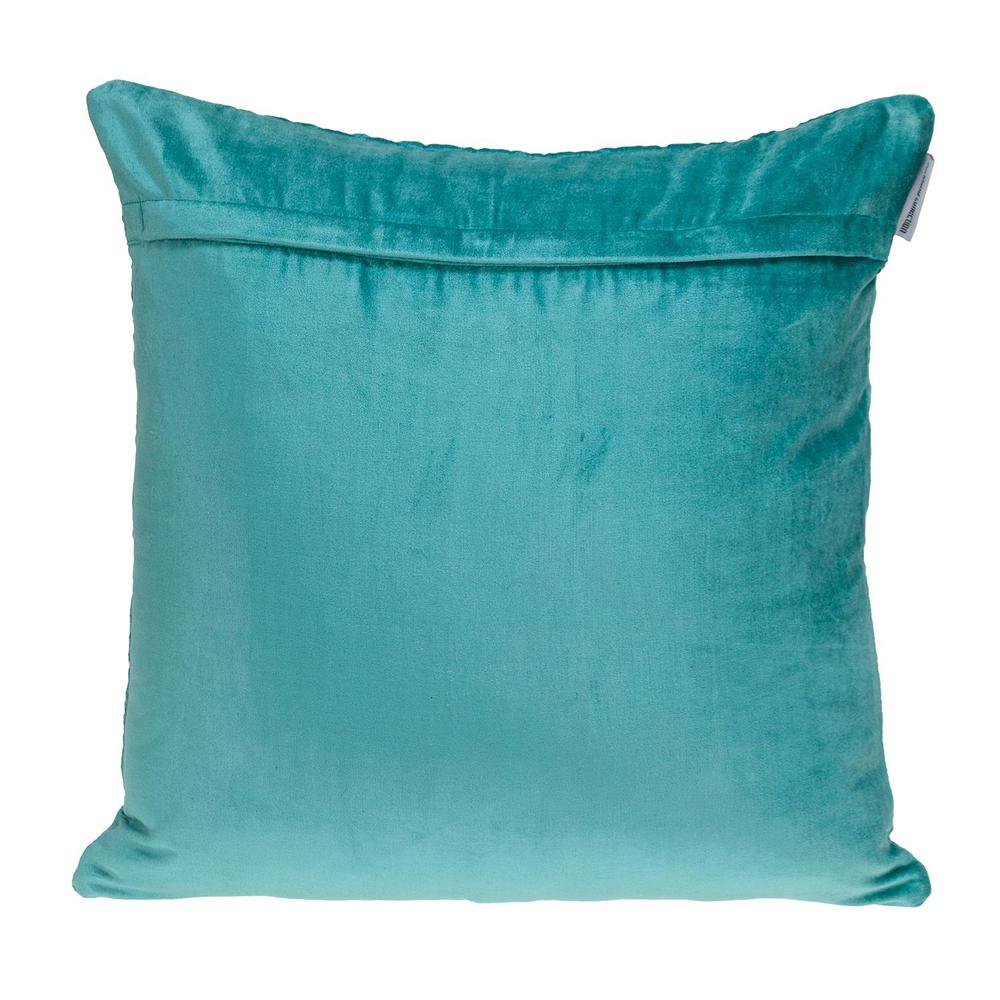 Parkland Collection Sora Transitional Quilted Aqua Throw Pillow. Picture 2