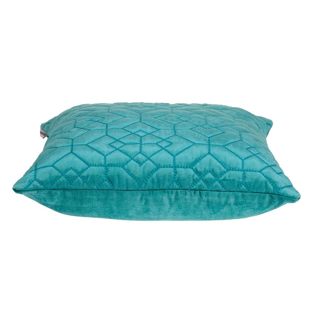 Parkland Collection Sora Transitional Quilted Aqua Throw Pillow. Picture 3