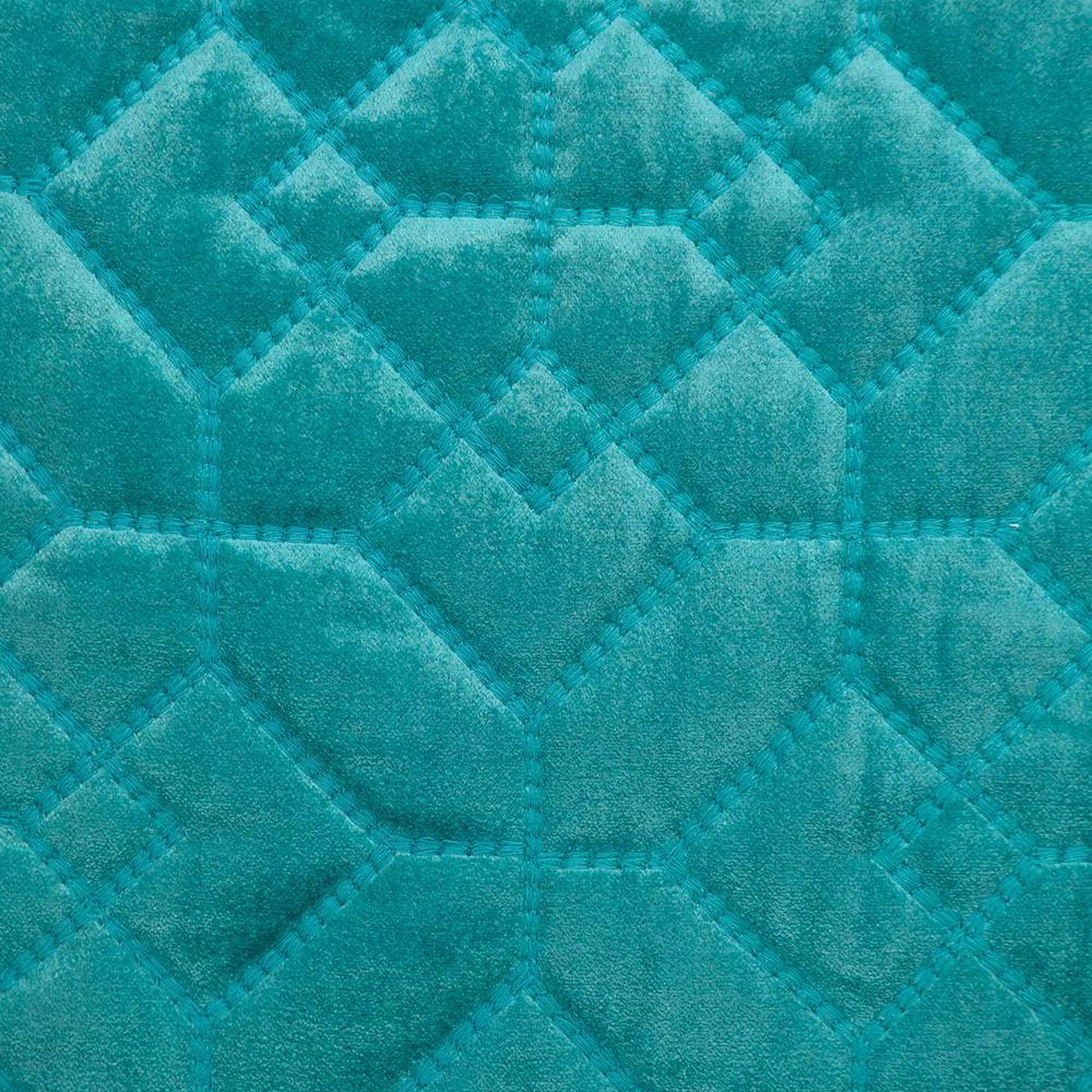 Parkland Collection Sora Transitional Quilted Aqua Throw Pillow. Picture 5