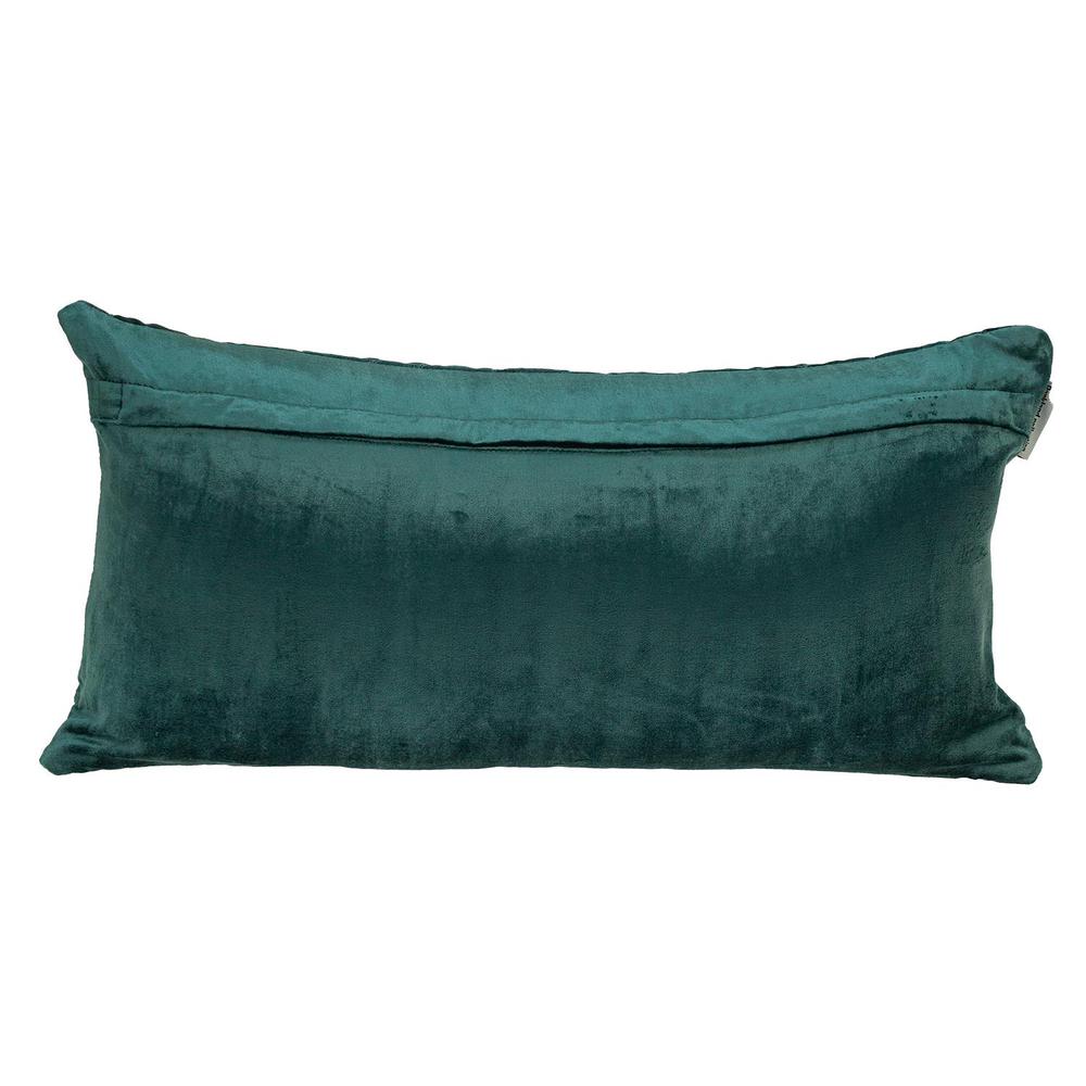 Parkland Collection Sora Transitional Quilted Teal Throw Pillow. Picture 2