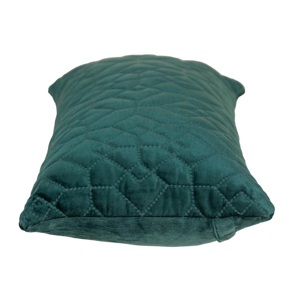 Parkland Collection Sora Transitional Quilted Teal Throw Pillow. Picture 3