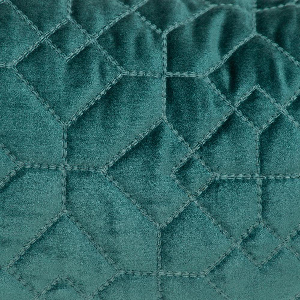 Parkland Collection Sora Transitional Quilted Teal Throw Pillow. Picture 5