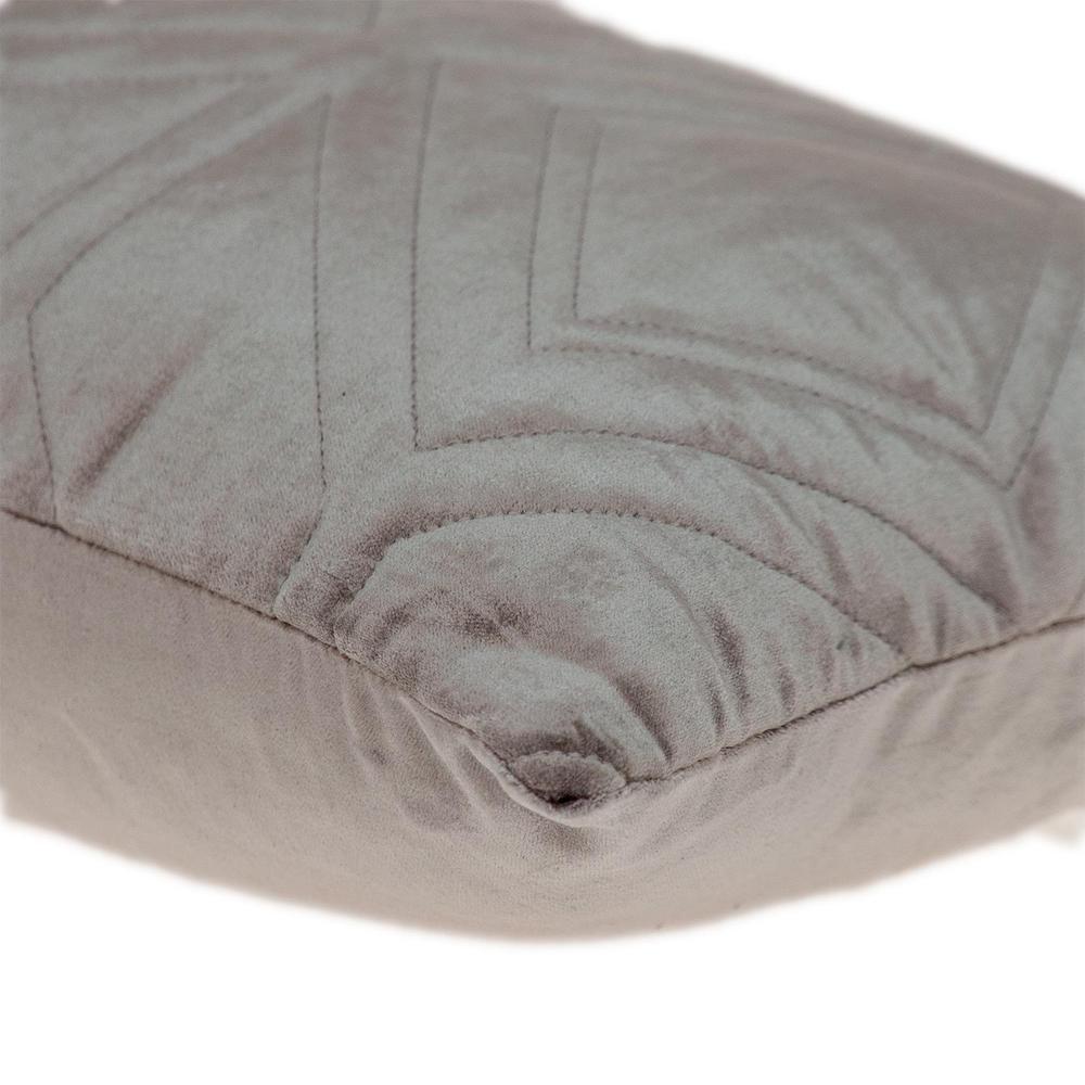 Parkland Collection Reta Transitional Quilted Taupe Throw Pillow. Picture 4