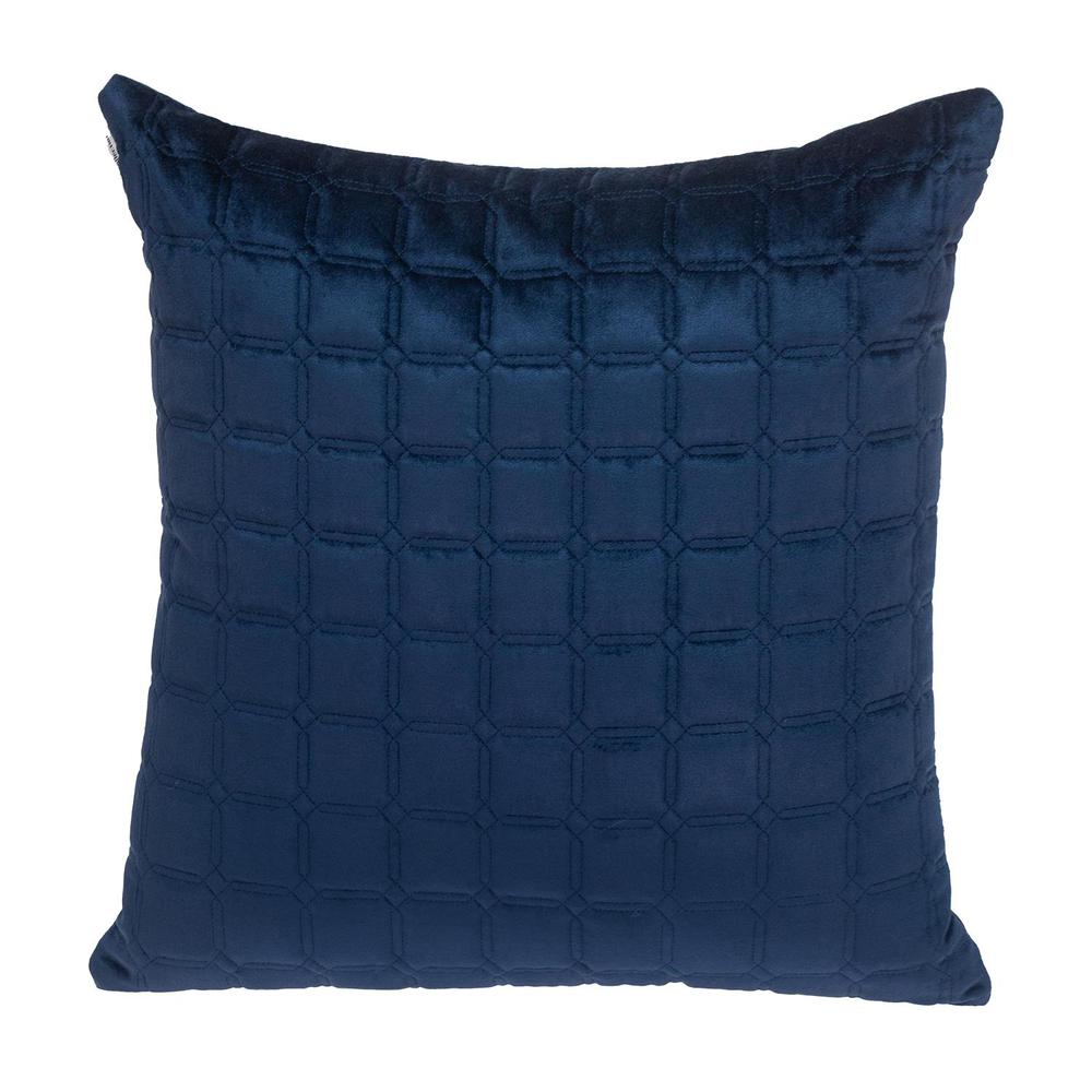 Parkland Collection Marrisa Transitional Quilted Blue/Navy Throw Pillow. Picture 1