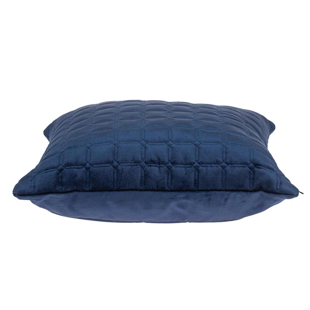 Parkland Collection Marrisa Transitional Quilted Blue/Navy Throw Pillow. Picture 3