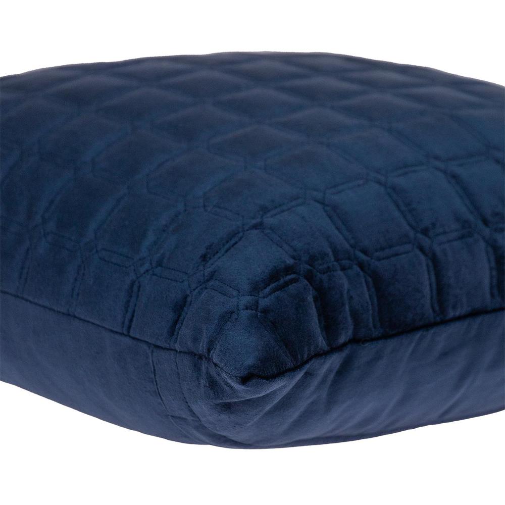 Parkland Collection Marrisa Transitional Quilted Blue/Navy Throw Pillow. Picture 4