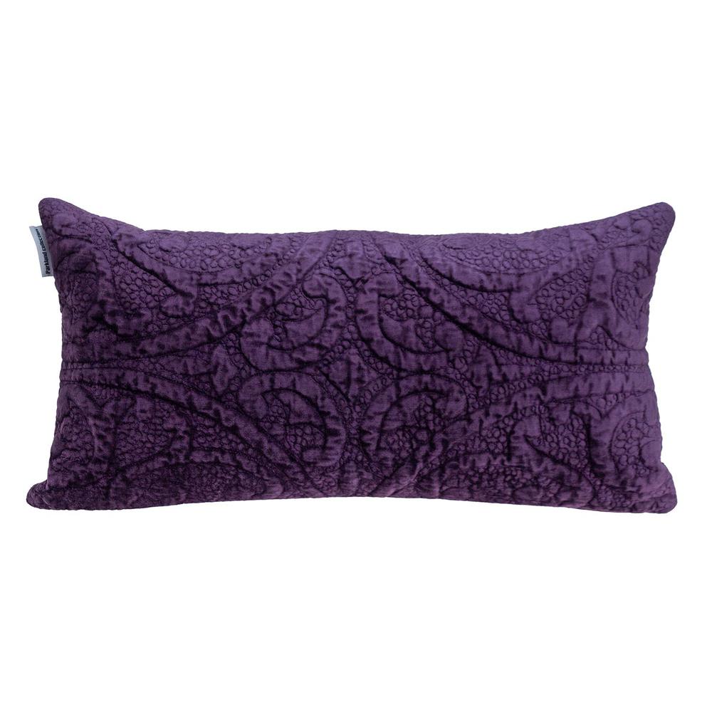 Parkland Collection Cristal Transitional Quilted Purple Throw Pillow. Picture 1