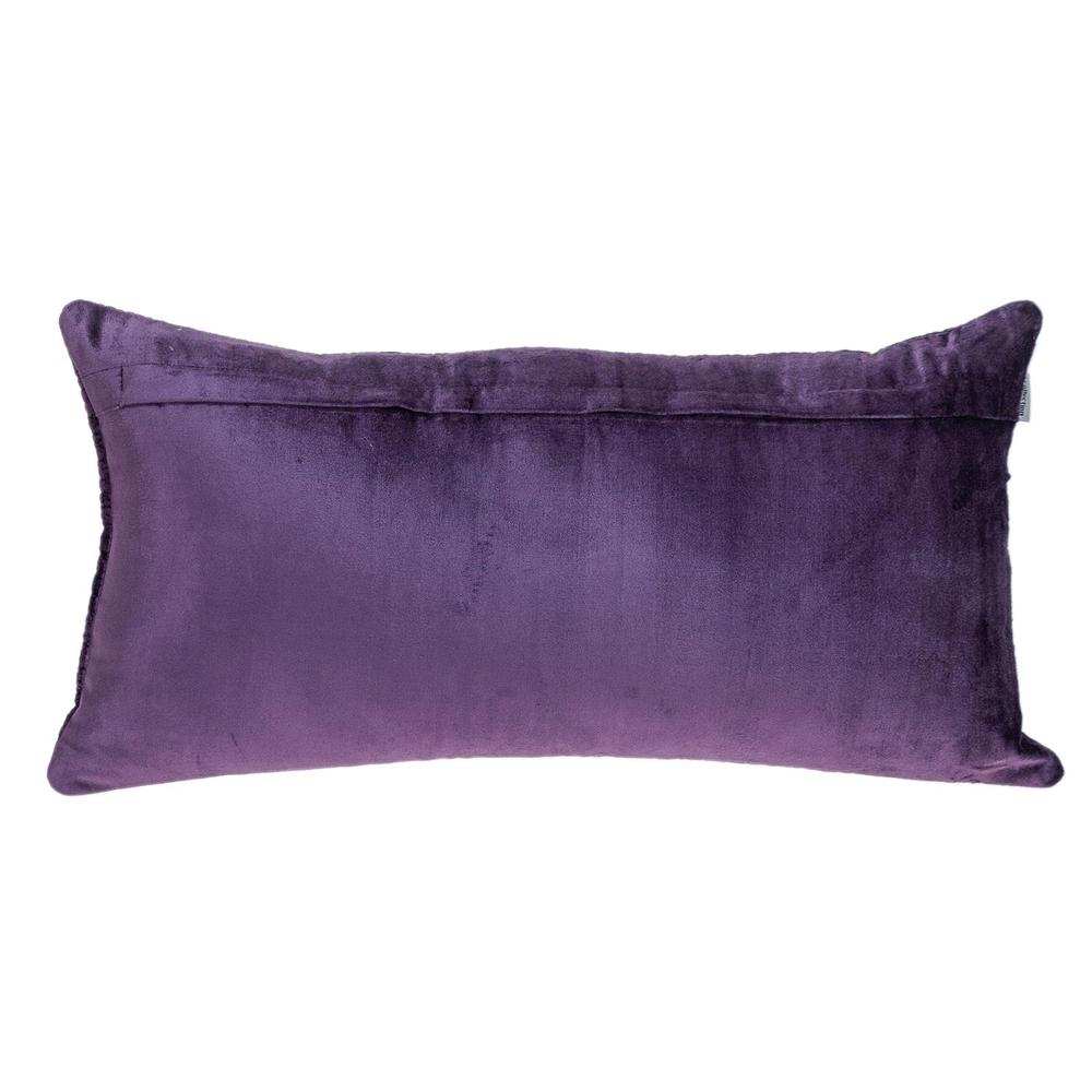 Parkland Collection Cristal Transitional Quilted Purple Throw Pillow. Picture 2