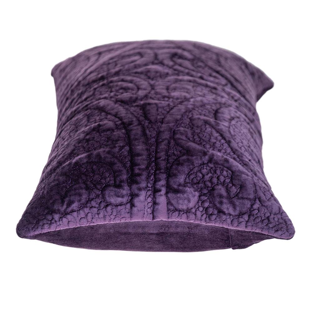 Parkland Collection Cristal Transitional Quilted Purple Throw Pillow. Picture 3