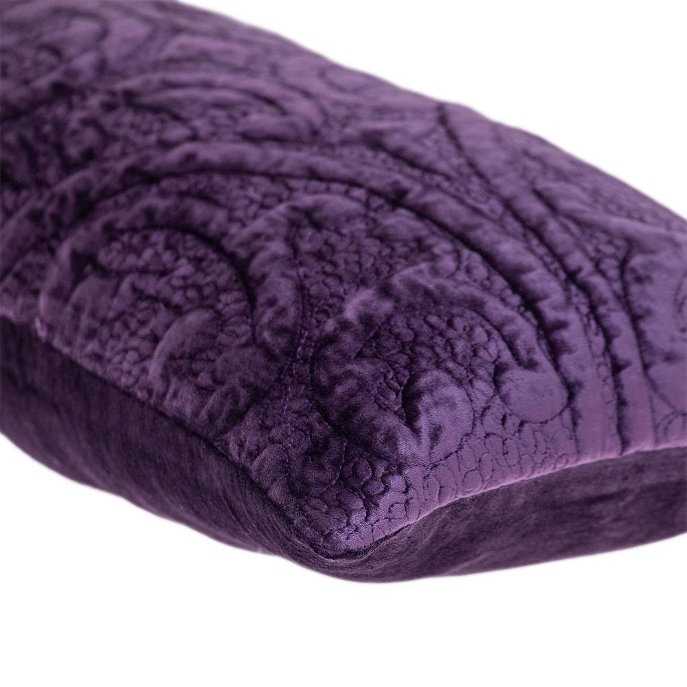 Parkland Collection Cristal Transitional Quilted Purple Throw Pillow. Picture 4