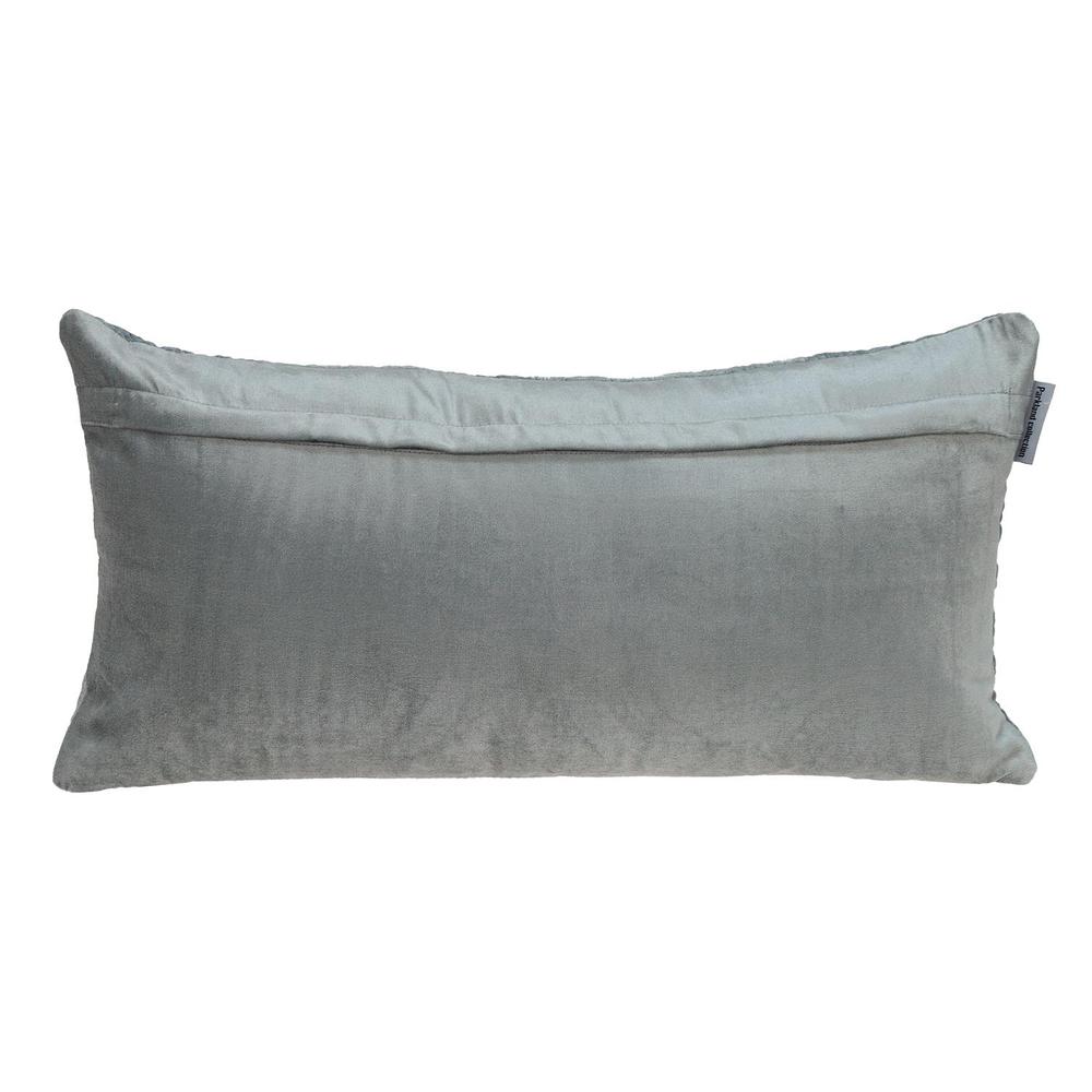 Parkland Collection Cristal Transitional Quilted Gray Throw Pillow. Picture 2