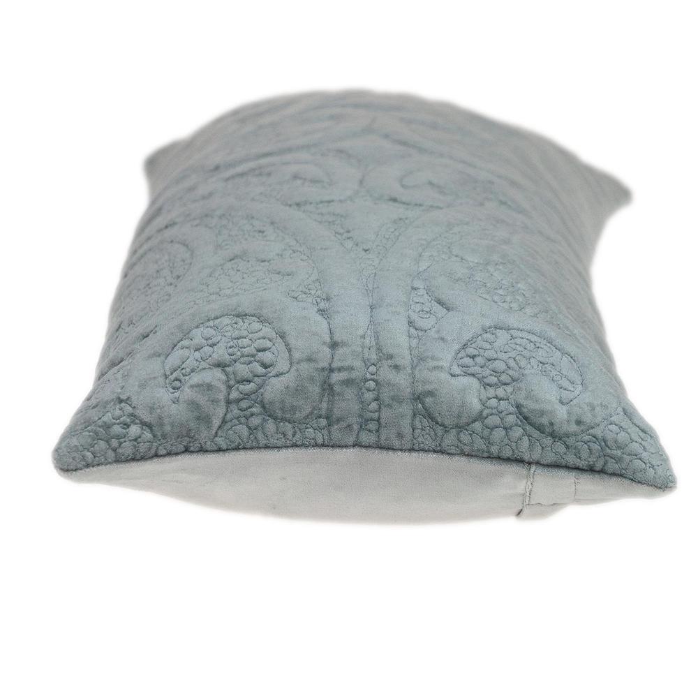 Parkland Collection Cristal Transitional Quilted Gray Throw Pillow. Picture 3
