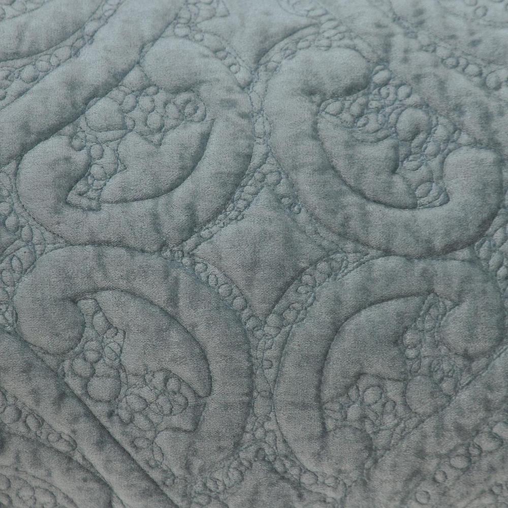 Parkland Collection Cristal Transitional Quilted Gray Throw Pillow. Picture 5